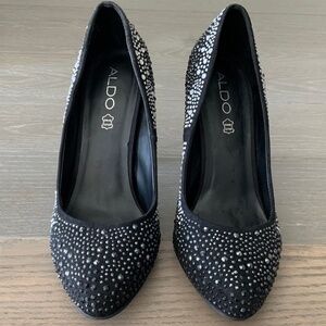 Aldo, Sparkle Studded Heels, Size US 9